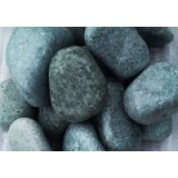 Жадеит камень шлифованный средний Орасугский (в ведрах по 20 кг)  для бани и сауны 