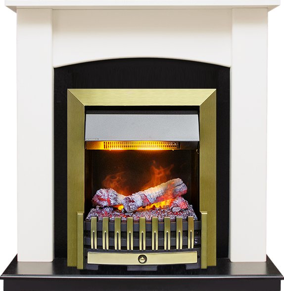 Каминокомплект Baltimore - Слоновая кость, черный с очагом Danville Antique Brass FB2