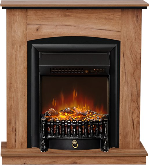 Каминокомплект Barcelona (разборный) - Дуб табачный с очагом Fobos FX M Black RC