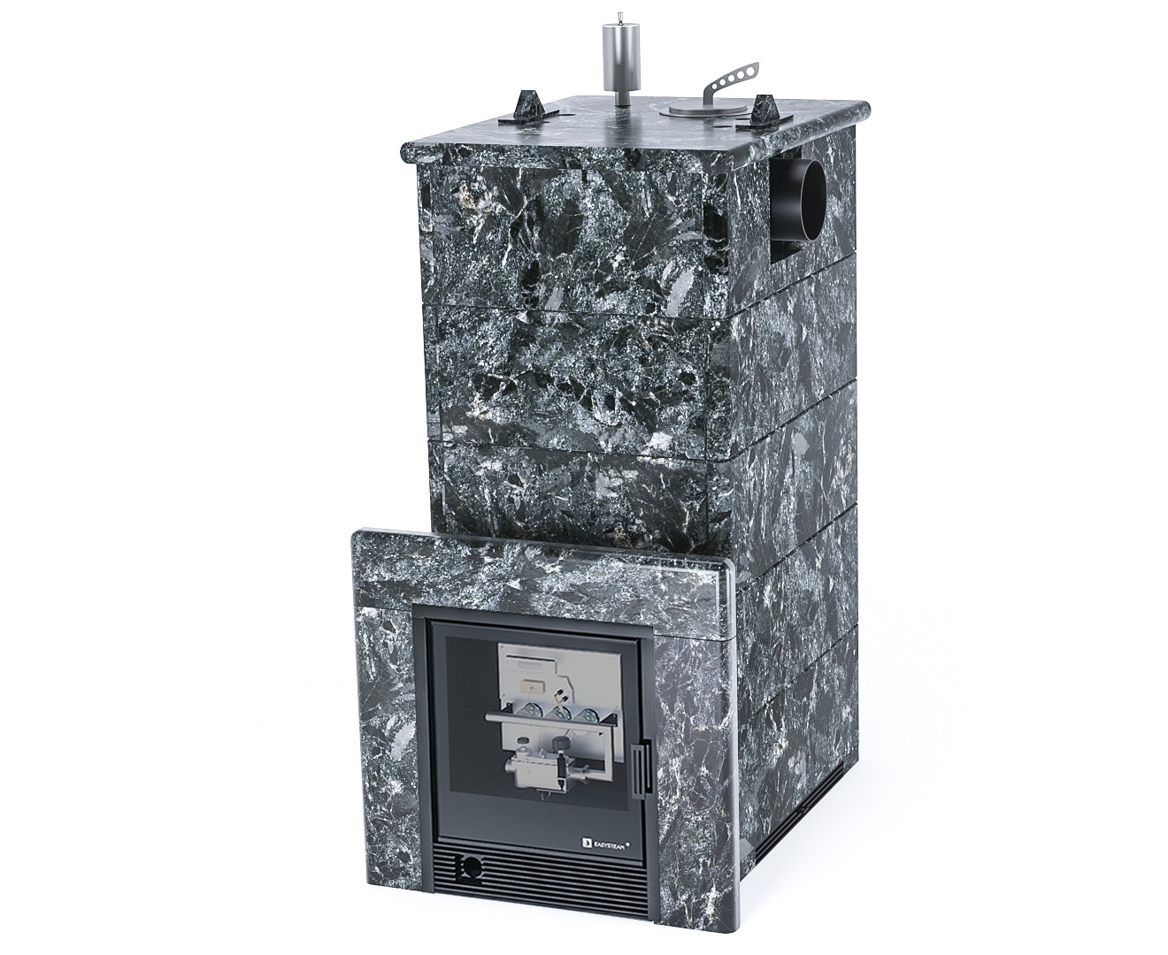 Печь Геленджик в полноценном кожухе с закрытым верхом с боковым подключением