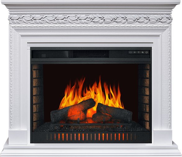 Каминокомплект Valletta - Белый с очагом Vision 30 EF LED FX