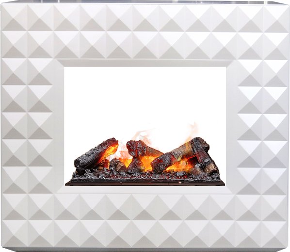 Каминокомплект Diamond - Бьянко белый с очагом Cassette 600 NH