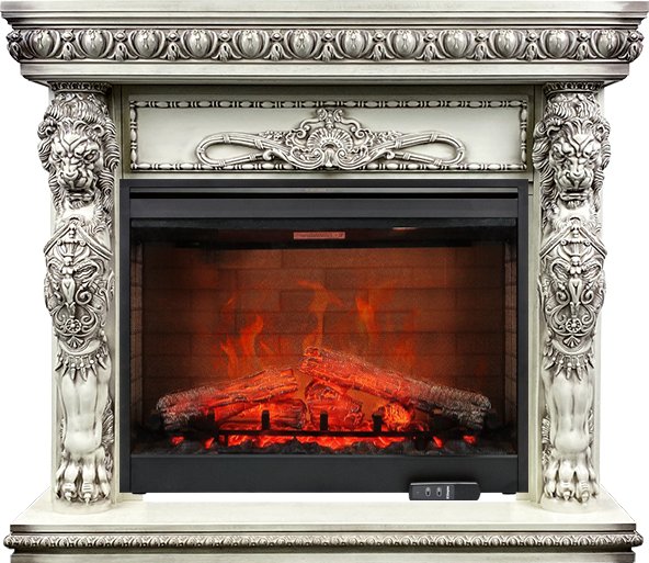 Каминокомплект Windsor - Слоновая кость с патиной с очагом Symphony 30'' DF3020-EU