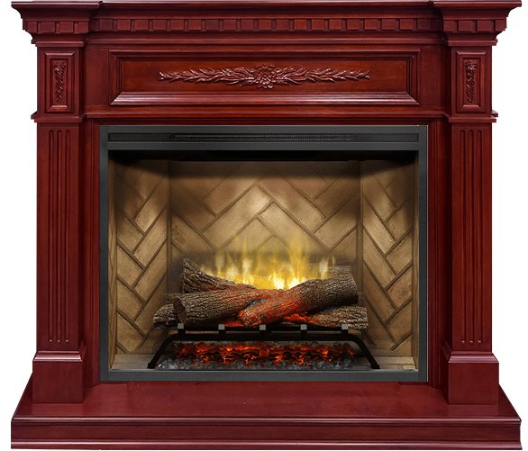 Каминокомплект Luxemburg - Темная вишня с очагом Revillusion RBF30