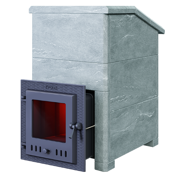 Чугунная печь для бани Комплект Гроза 18 (М) Президент 850/40 Талькохлорит