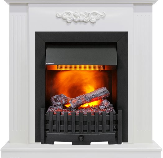 Каминокомплект Lumsden - Белый дуб с очагом Danville Black FB2