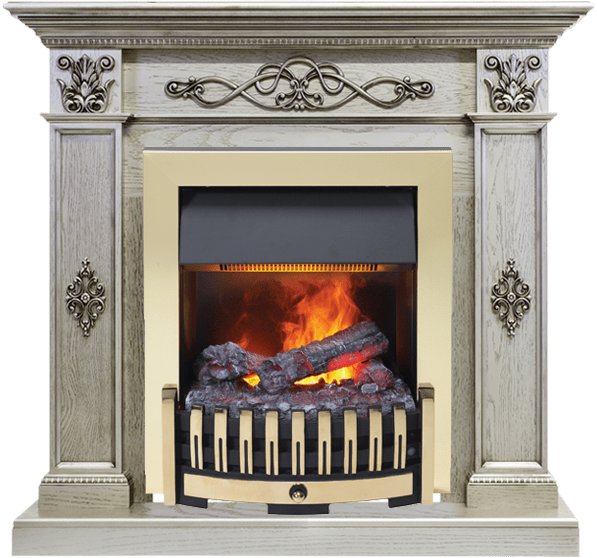 Каминокомплект Derby - Old silver с очагом Danville Brass FB2