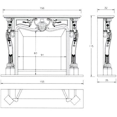 На фото изображено: Портал DELACROIX, Blanco Statuario (Crumar)