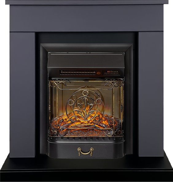 Каминокомплект Bergen (Разборный) - Серый графит (Ширина 900 мм) с очагом Majestic FX M Black RC