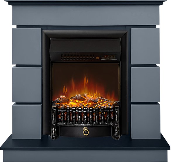 Каминокомплект Modern (Разборный) - Серый графит с очагом Fobos FX M Black RC