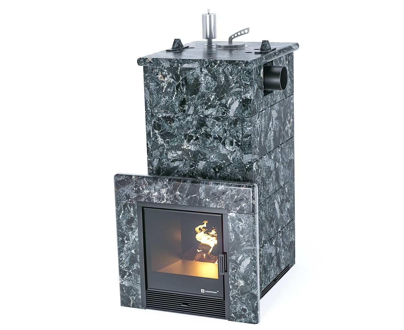 Печь Сочи в полноценном кожухе с закрытым верхом с боковым подключением