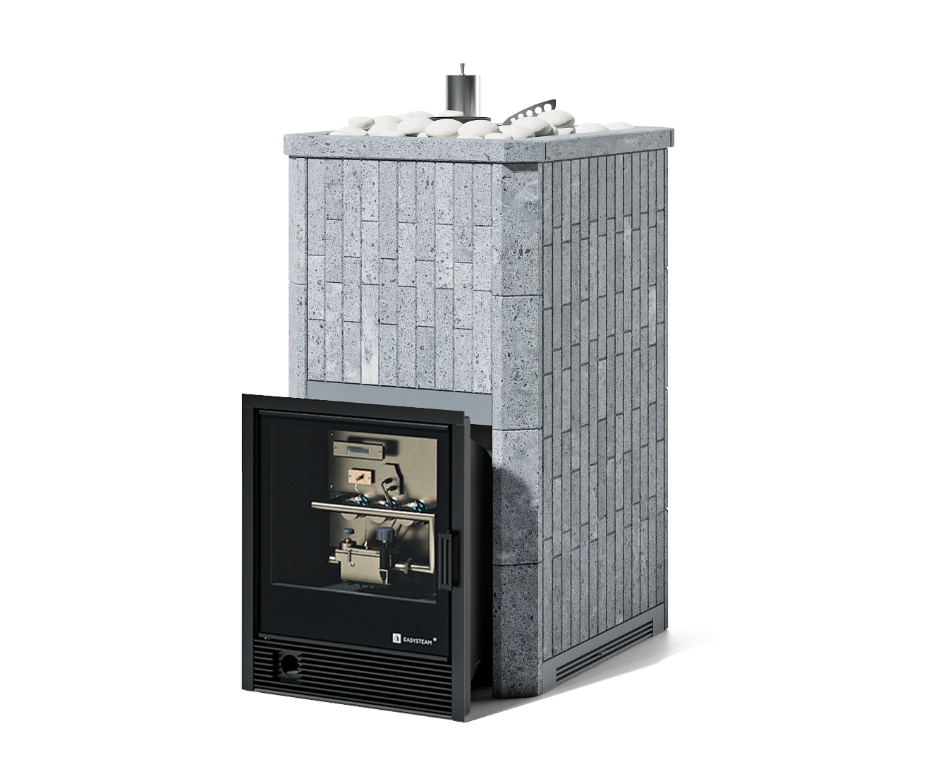 Печь Сочи в наборном полноценном кожухе с открытым верхом