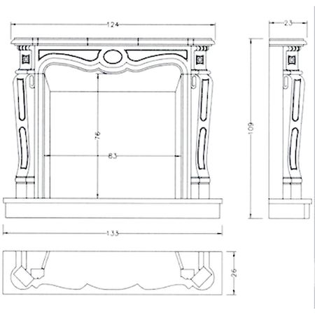 На фото изображено: Портал EL GRECO, Crema Marfil, с адапт. 100х50х2 (Crumar)
