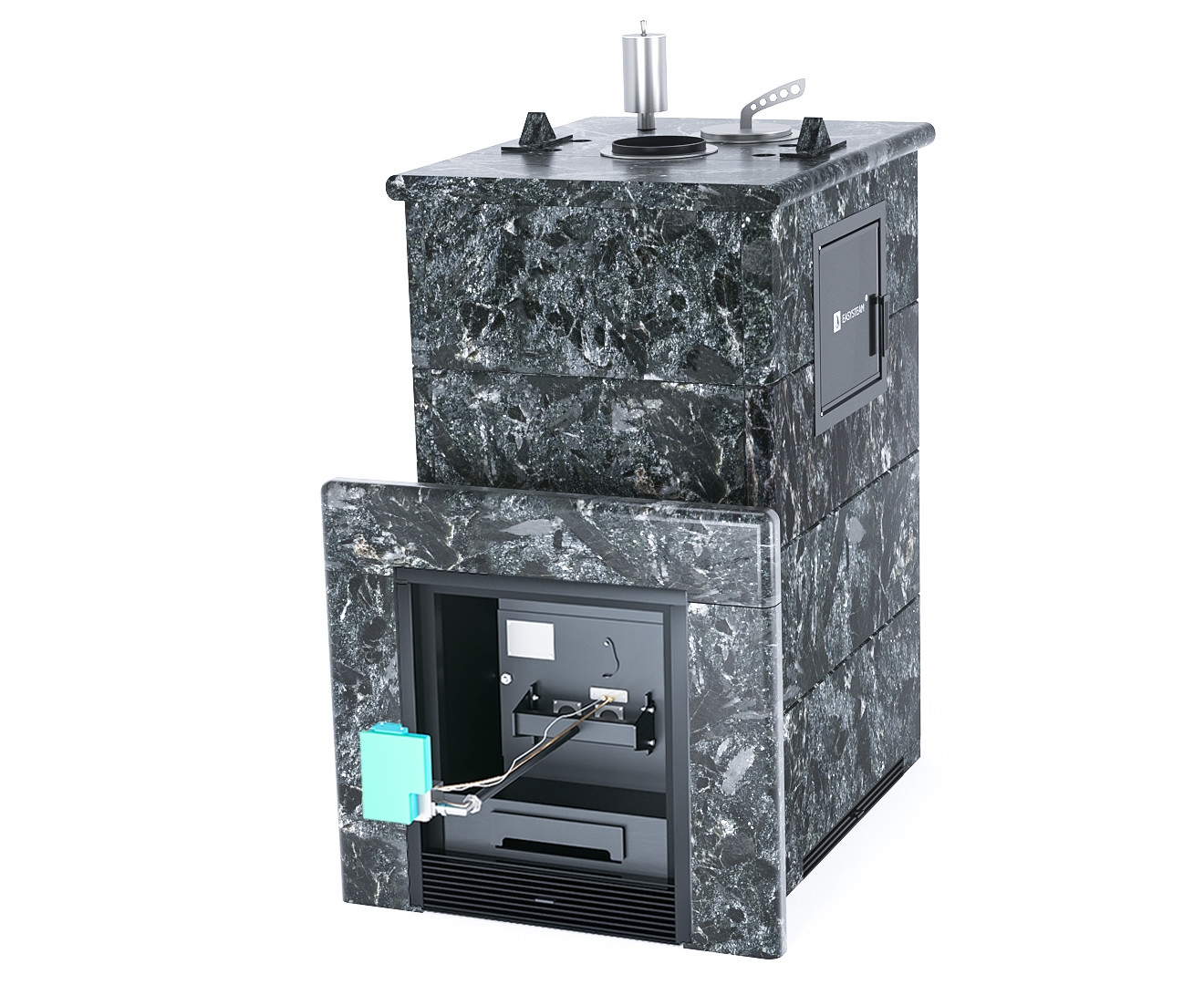 Печь Геленджик М2 в полноценном кожухе с закрытым верхом