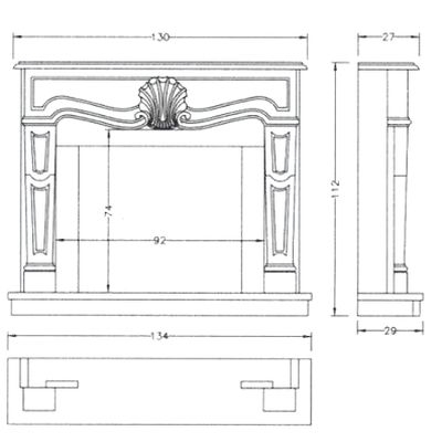 На фото изображено: Портал GOYA, Blanco Statuario (Crumar)