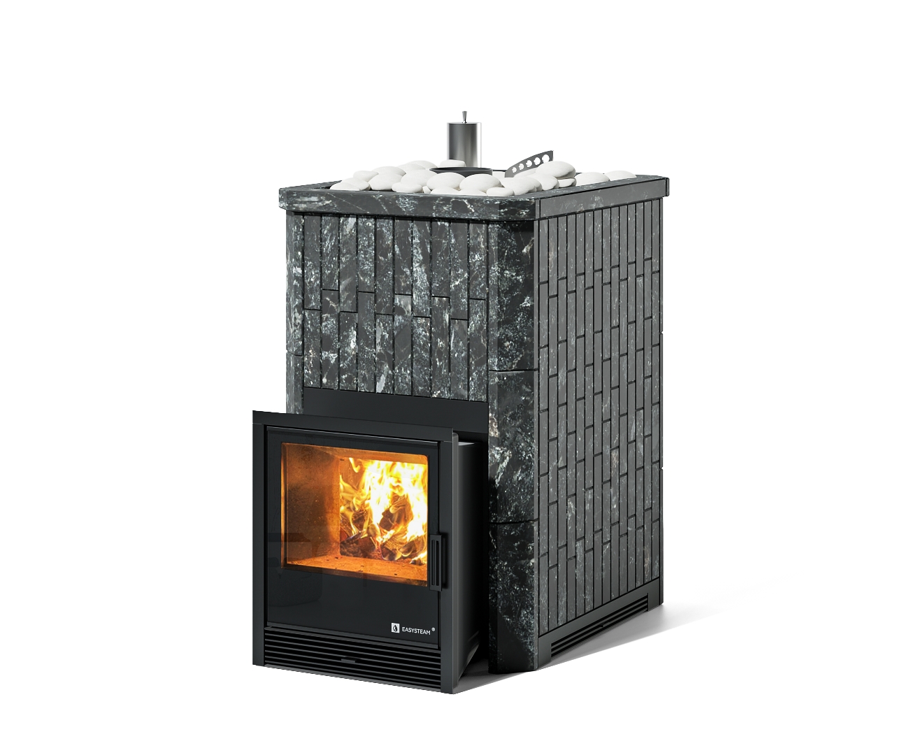 Печь Анапа в наборном полноценном кожухе с открытым верхом